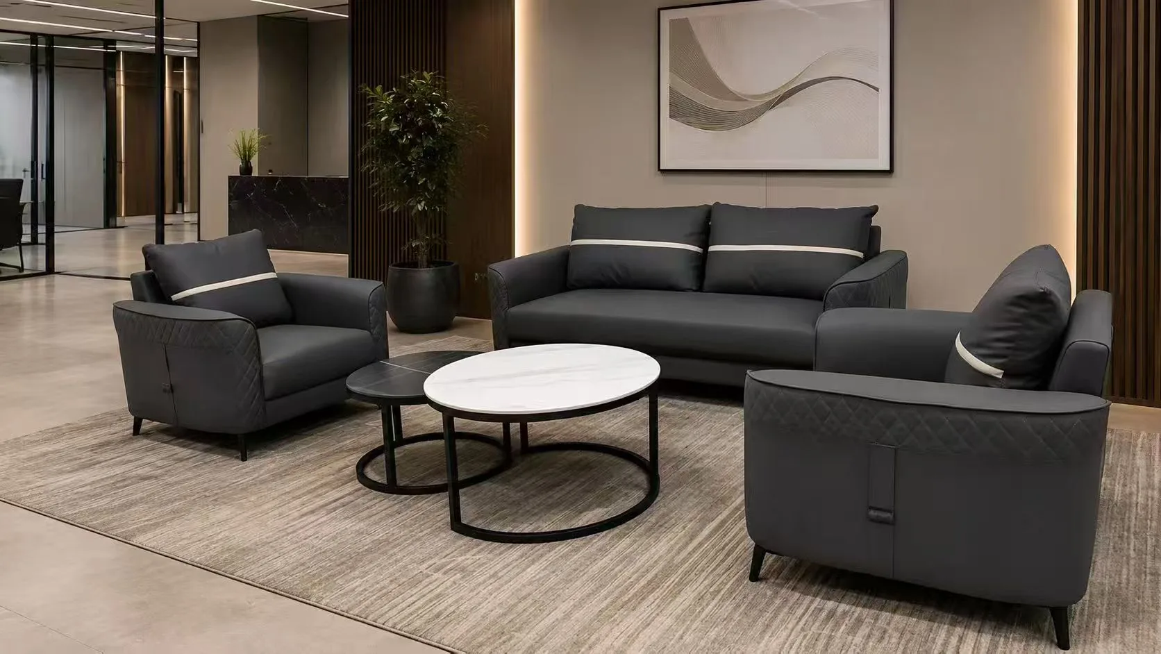 Business lounge sofa area