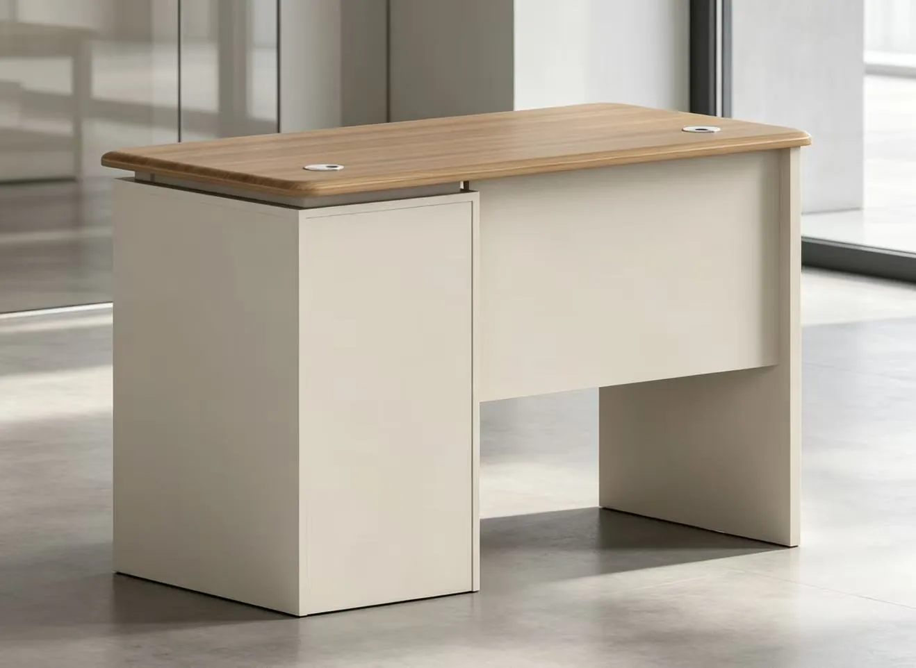 Minimal wood staff desk