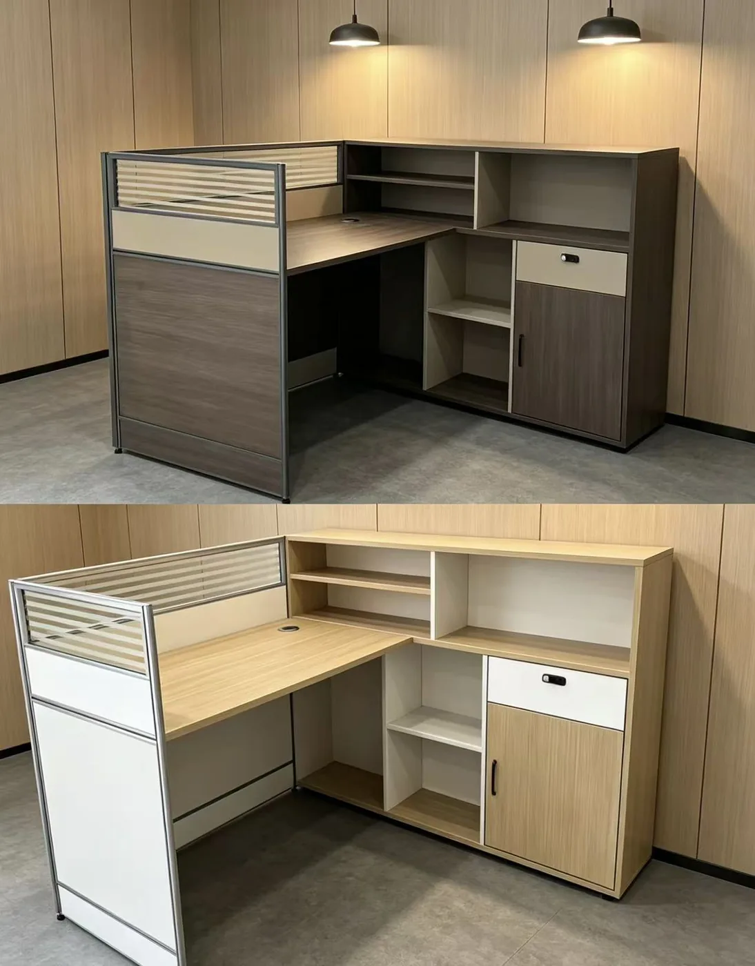 Double-sided panel workstation