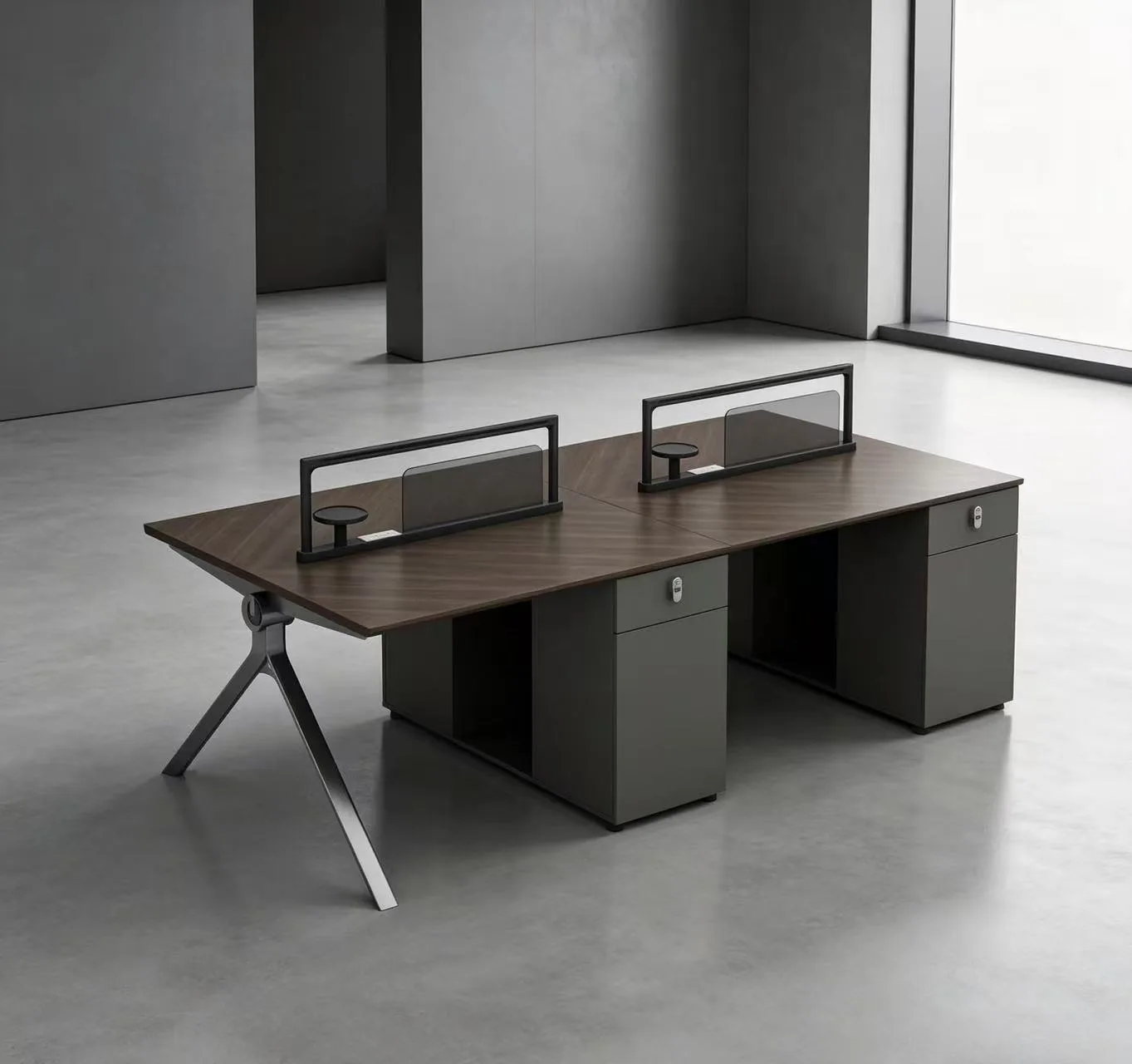 Two-person executive setup