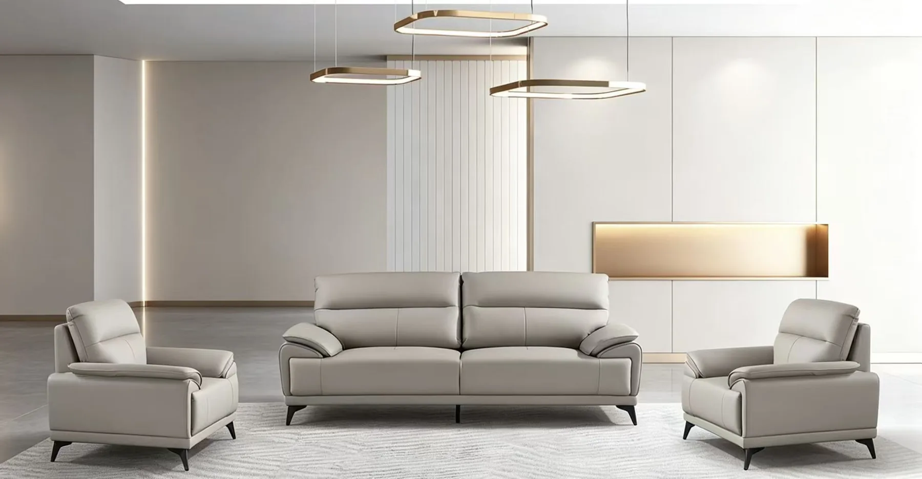 Cream business sofa set