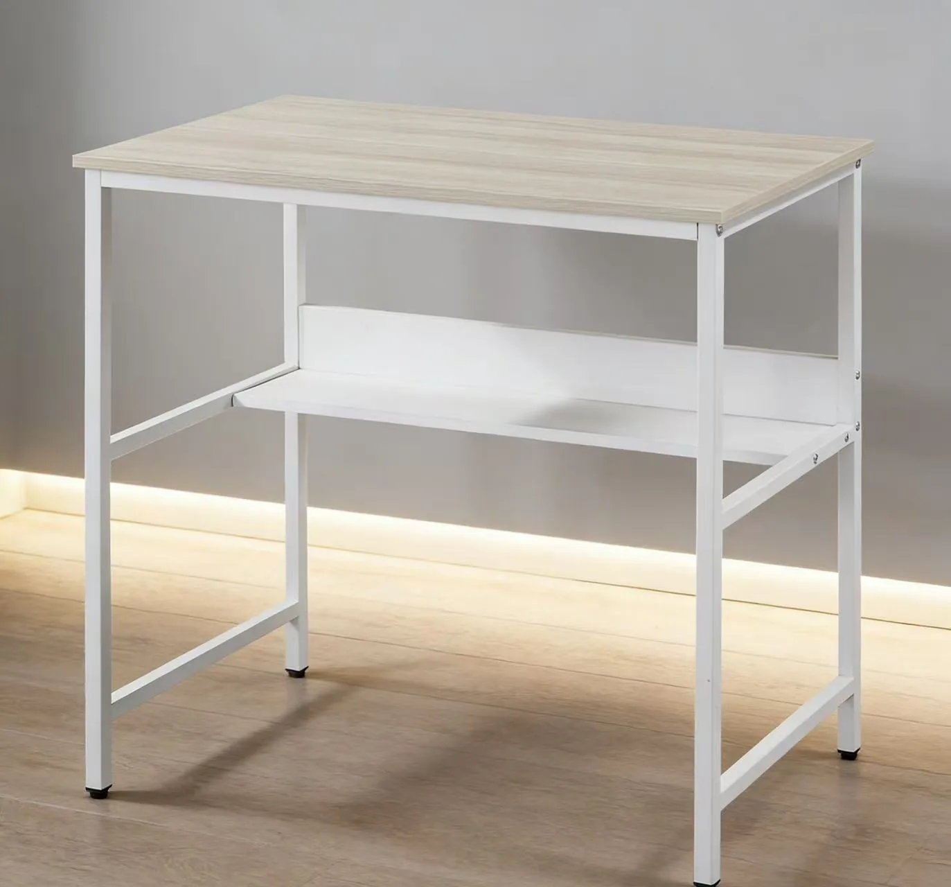 White open storage rack
