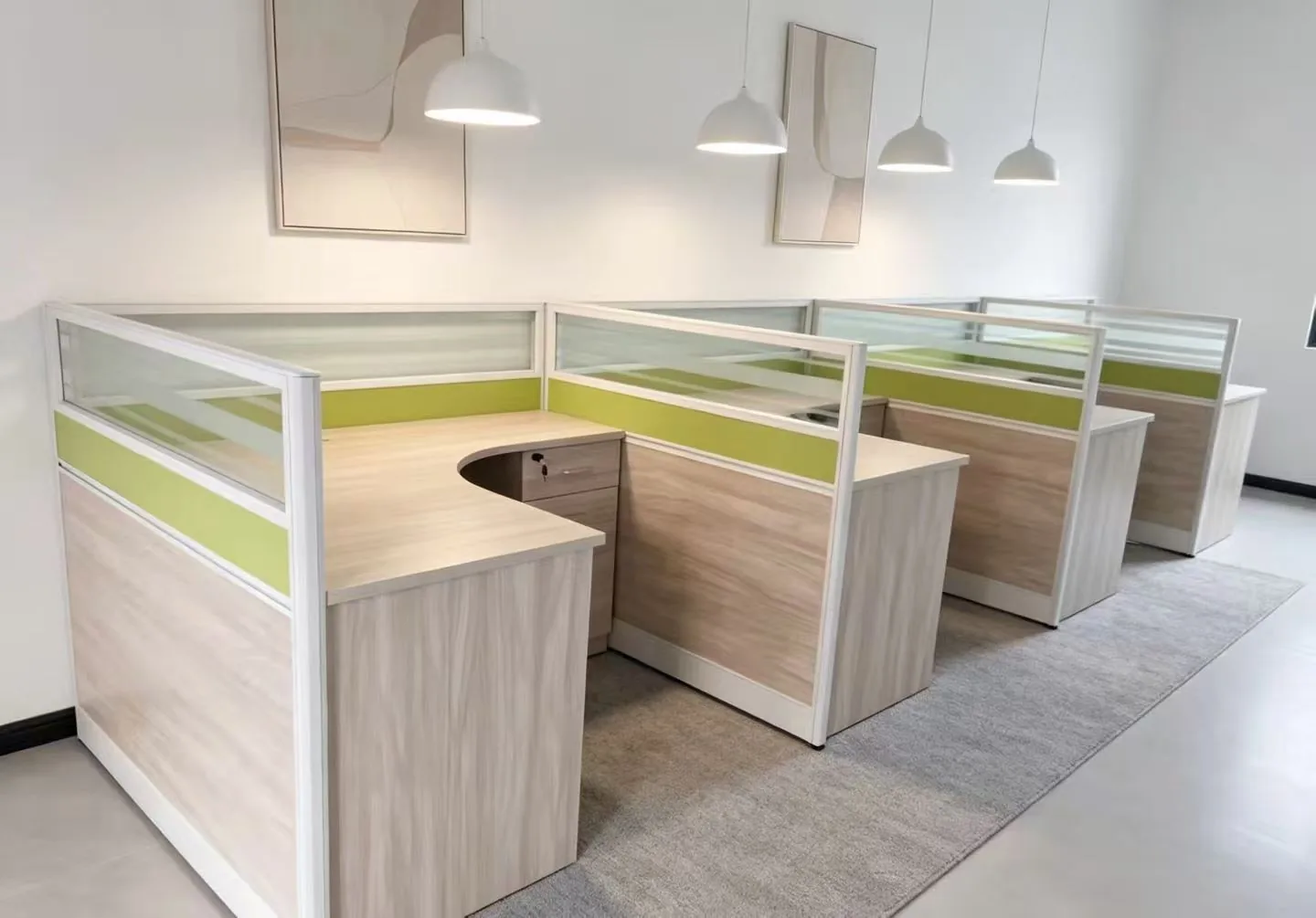 Green panel team pod