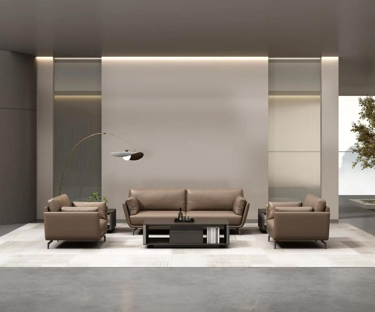 Soft lounge discussion area