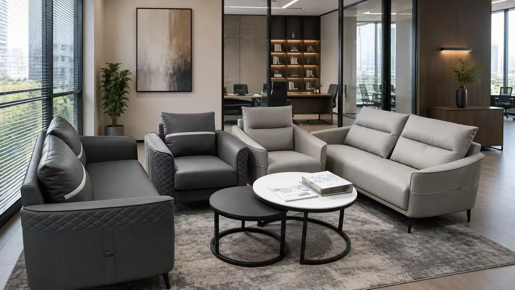 Grey business lounge