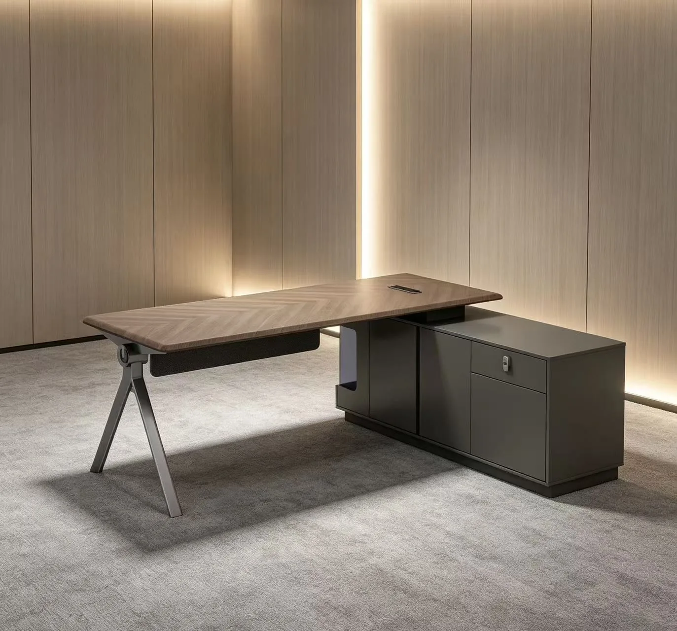 Floating executive desk