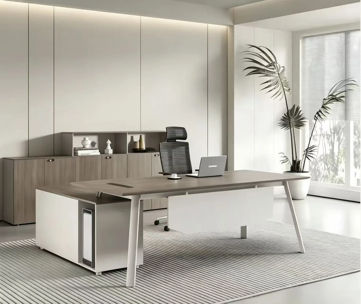 Dark wood executive desk
