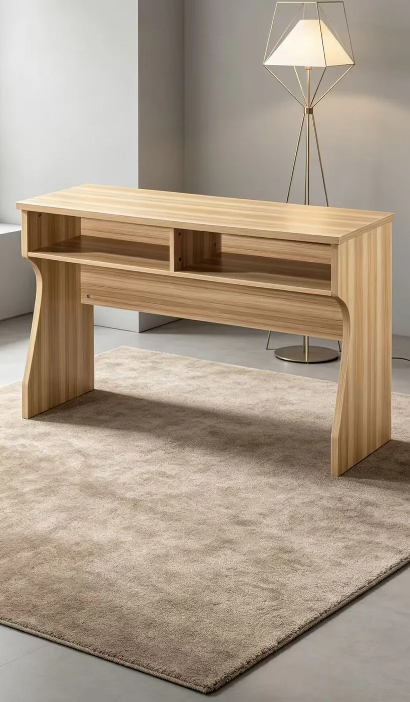 Minimal wood staff desk