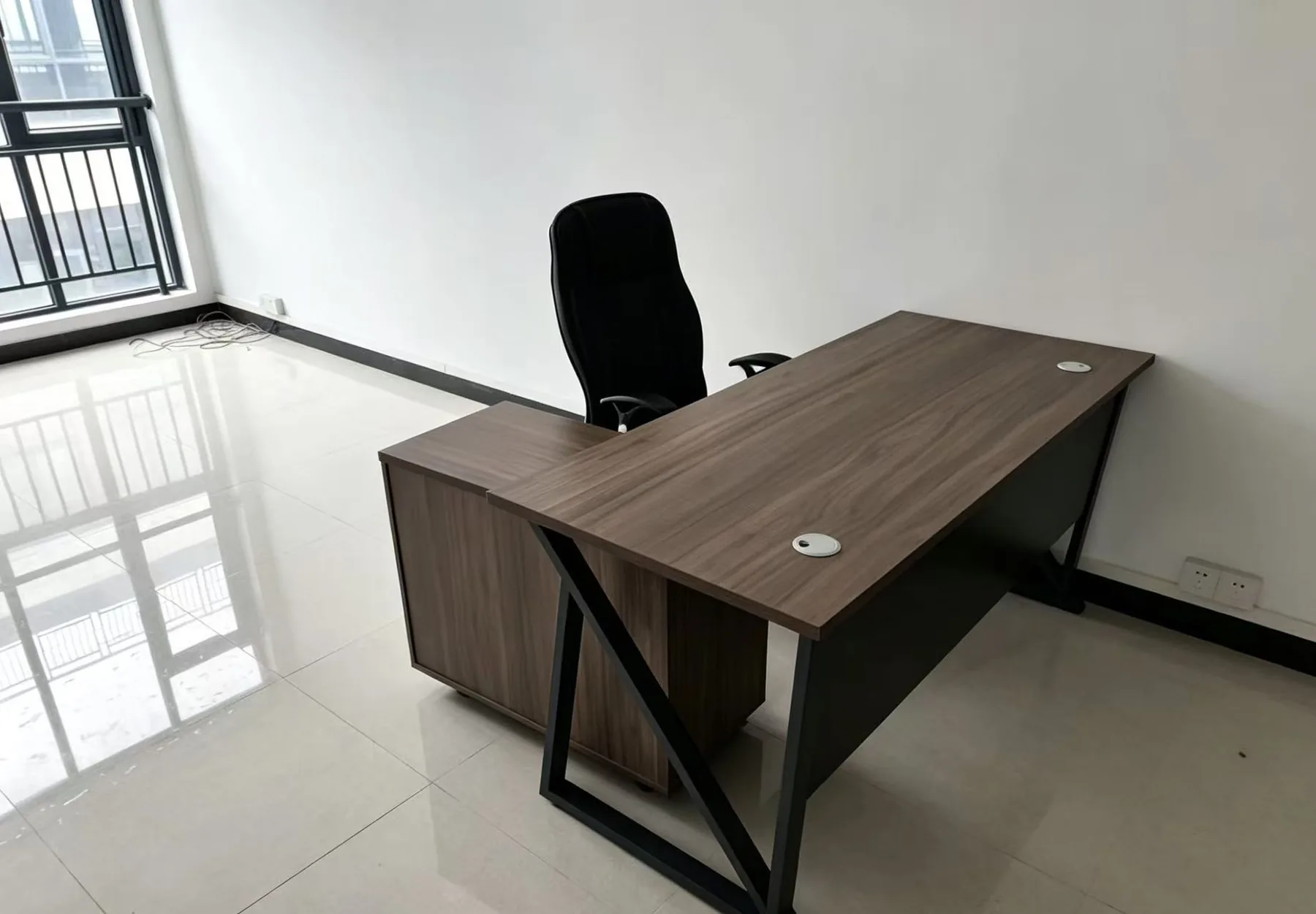 Dark wood executive desk