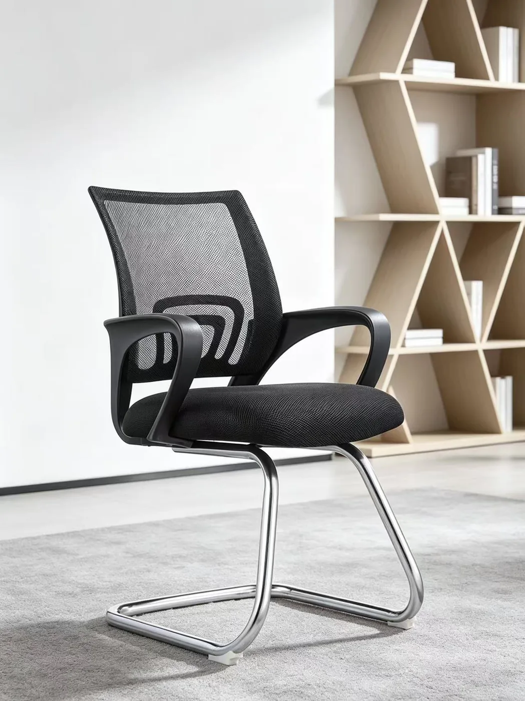 Black mesh conference chair