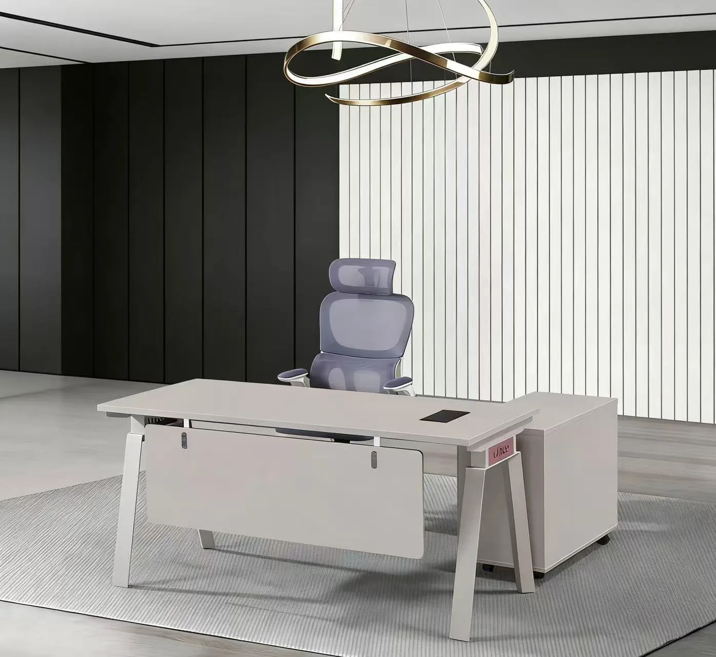White executive desk